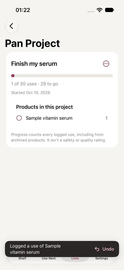 A pan project with its progress