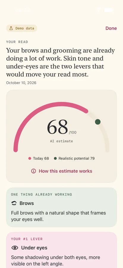 Your read with an AI estimate (demo data)